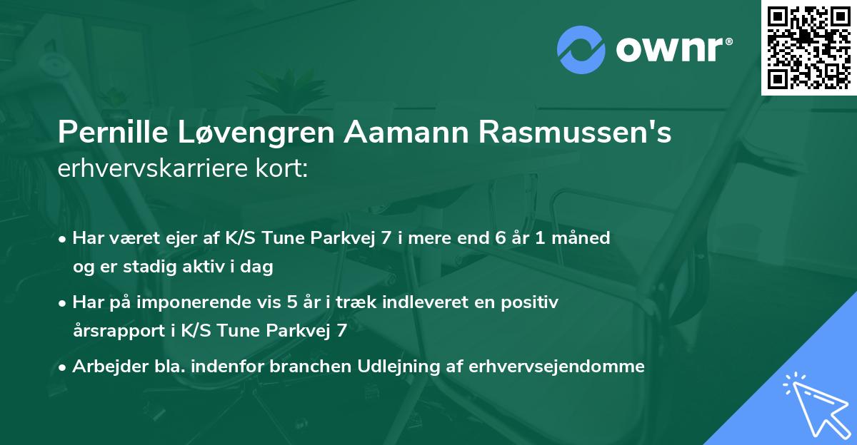 Pernille Løvengren Aamann Rasmussen's erhvervskarriere kort