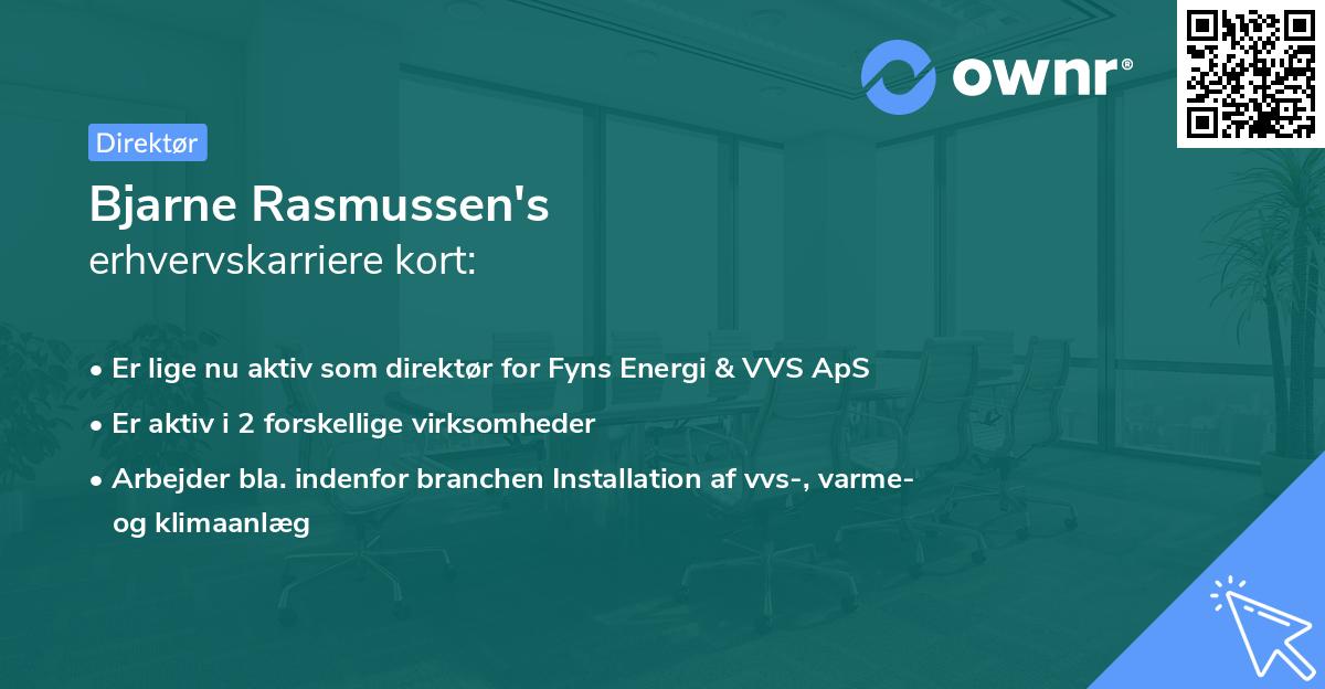 Bjarne Rasmussen's erhvervskarriere kort