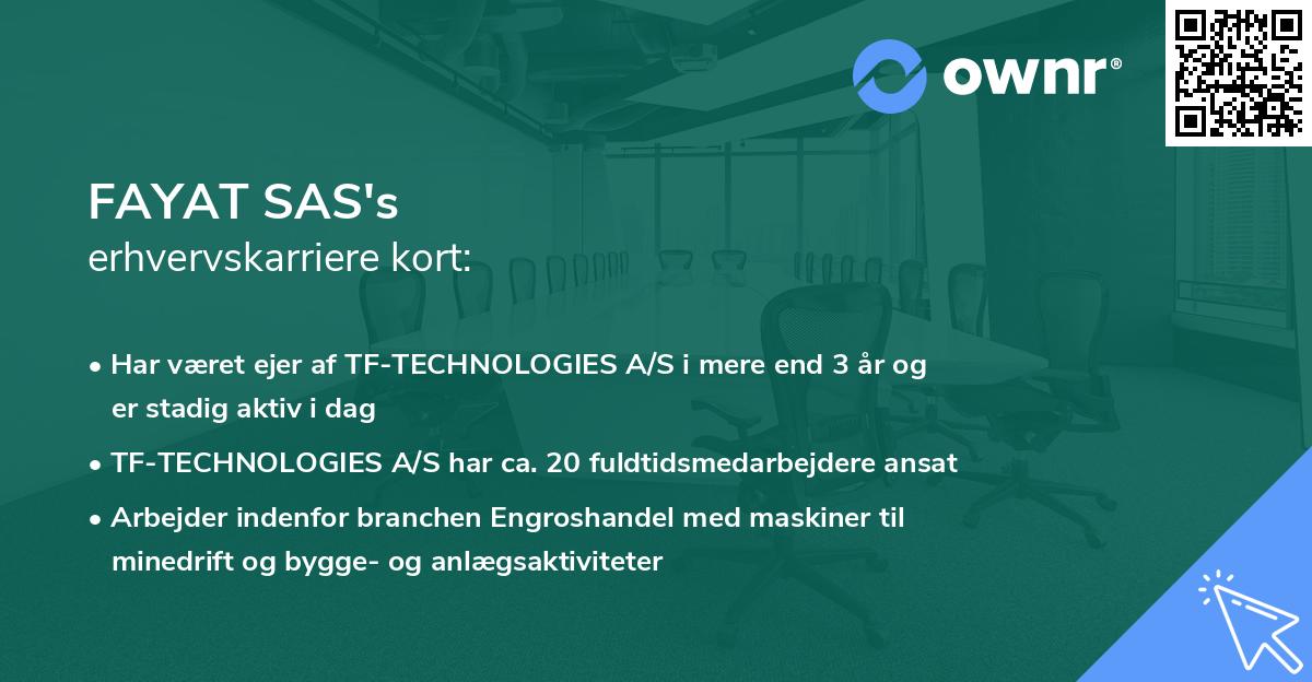 FAYAT SAS's erhvervskarriere kort