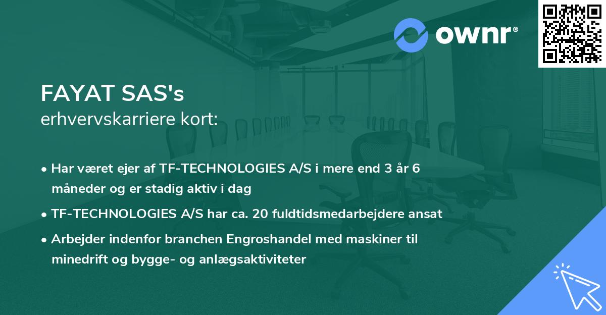 FAYAT SAS's erhvervskarriere kort