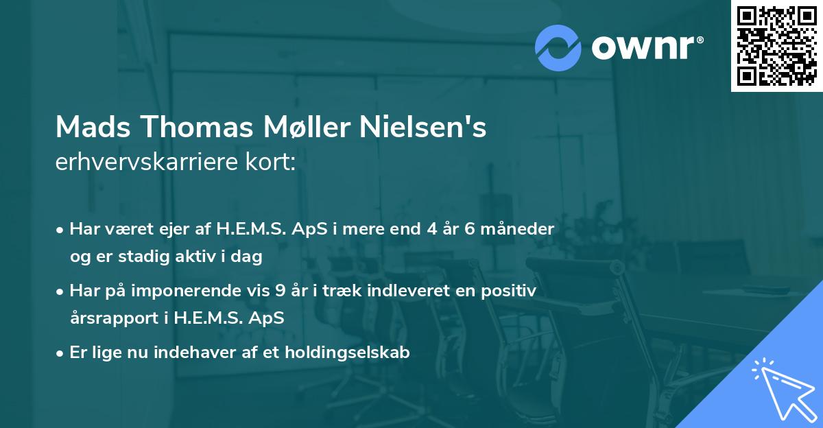 Mads Thomas Møller Nielsen's erhvervskarriere kort