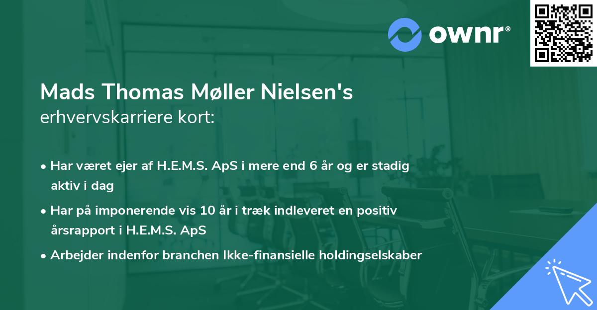 Mads Thomas Møller Nielsen's erhvervskarriere kort