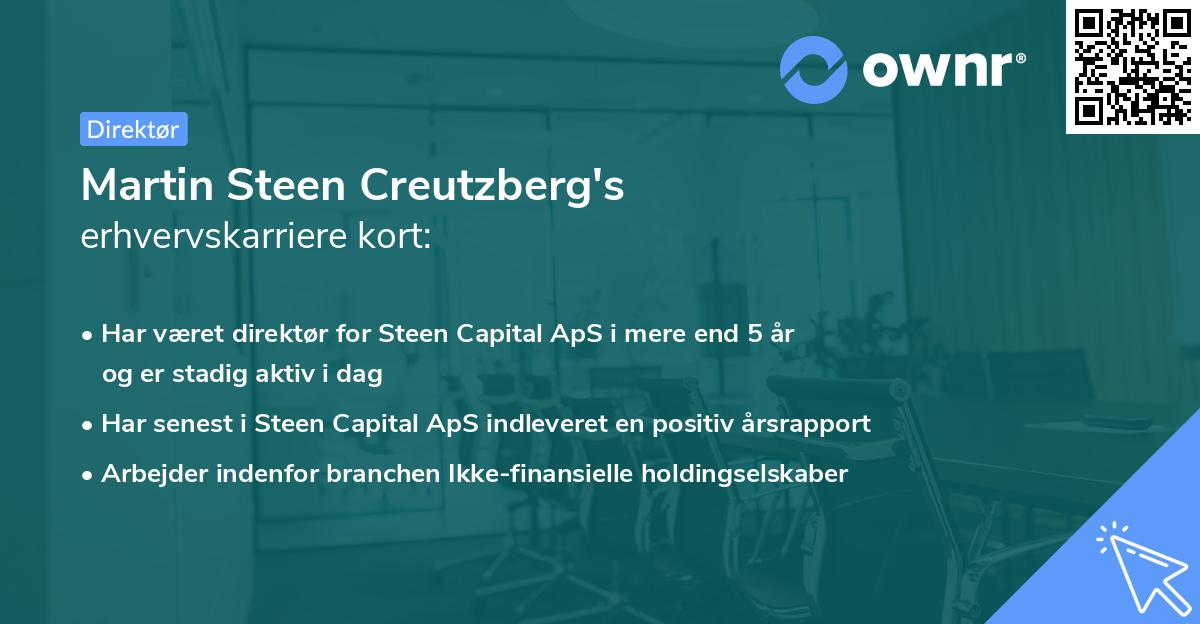 Martin Steen Creutzberg's erhvervskarriere kort