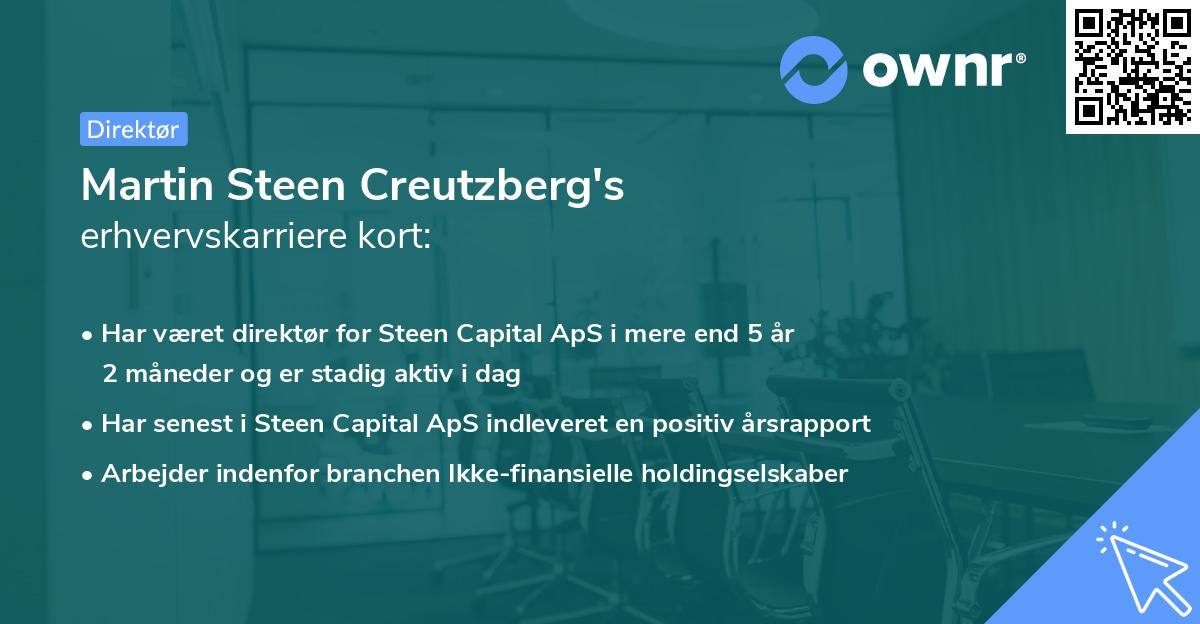 Martin Steen Creutzberg's erhvervskarriere kort