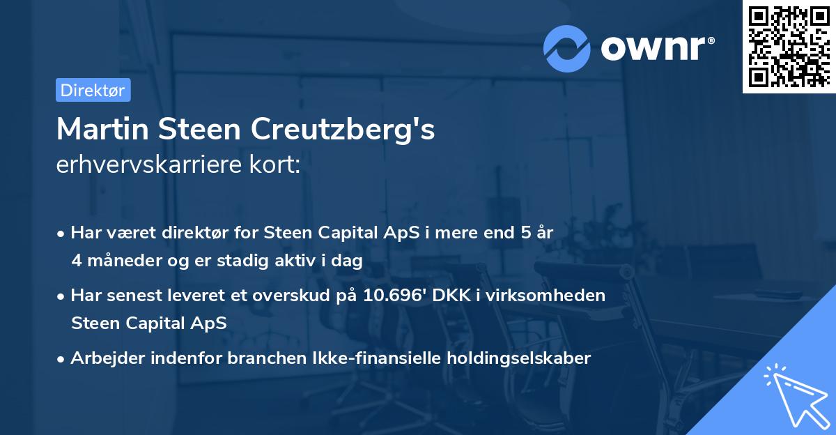 Martin Steen Creutzberg's erhvervskarriere kort