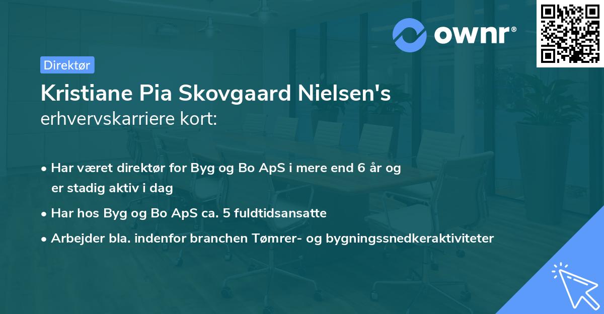 Kristiane Pia Skovgaard Nielsen's erhvervskarriere kort