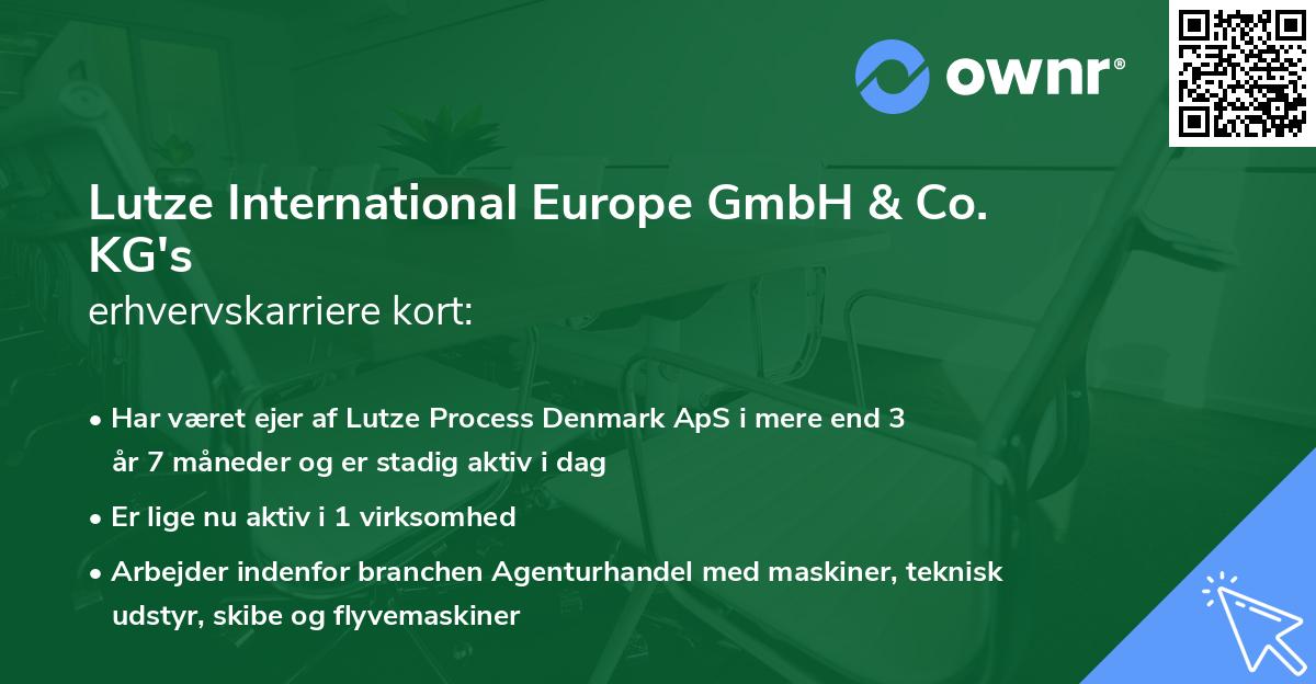 Lutze International Europe GmbH & Co. KG's erhvervskarriere kort