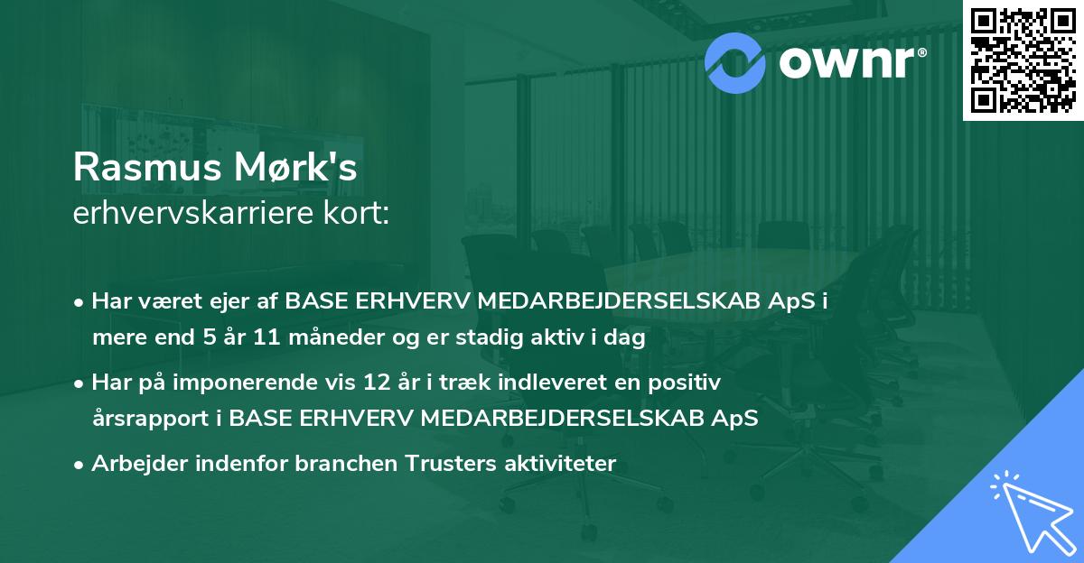 Rasmus Mørk's erhvervskarriere kort