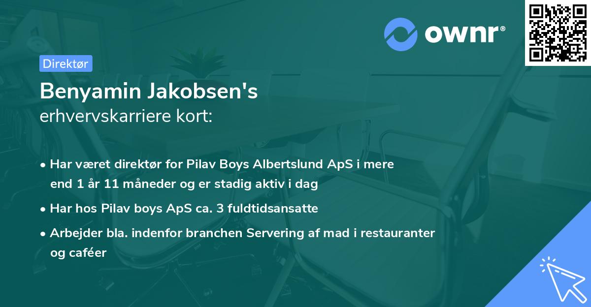 Benyamin Jakobsen's erhvervskarriere kort