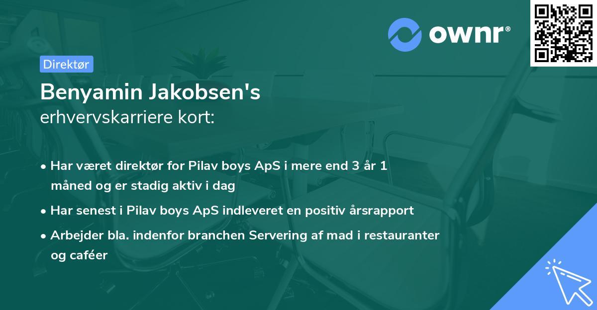 Benyamin Jakobsen's erhvervskarriere kort