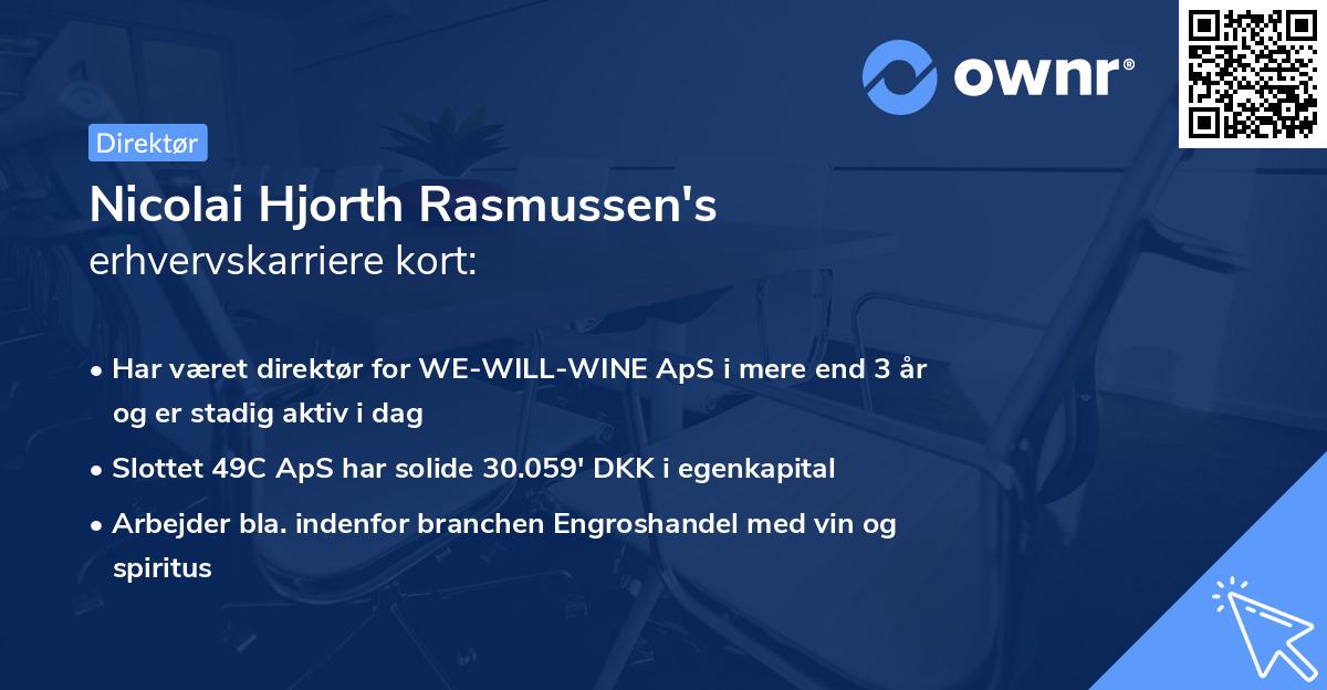 Nicolai Hjorth Rasmussen's erhvervskarriere kort