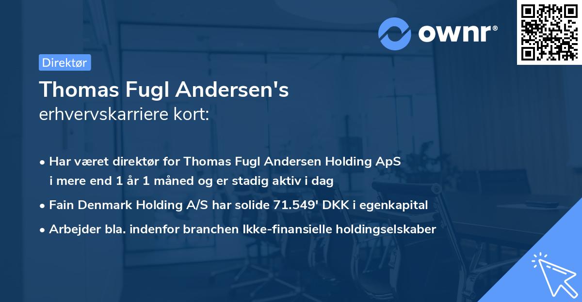 Thomas Fugl Andersen's erhvervskarriere kort