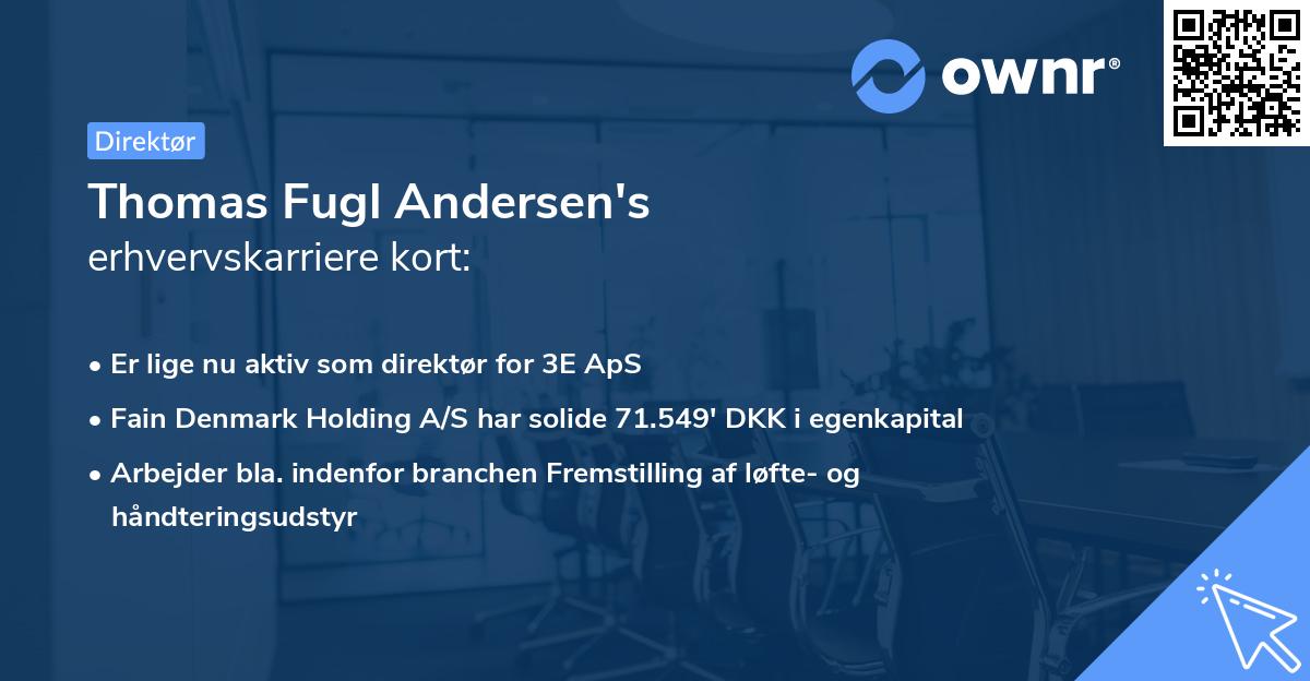 Thomas Fugl Andersen's erhvervskarriere kort