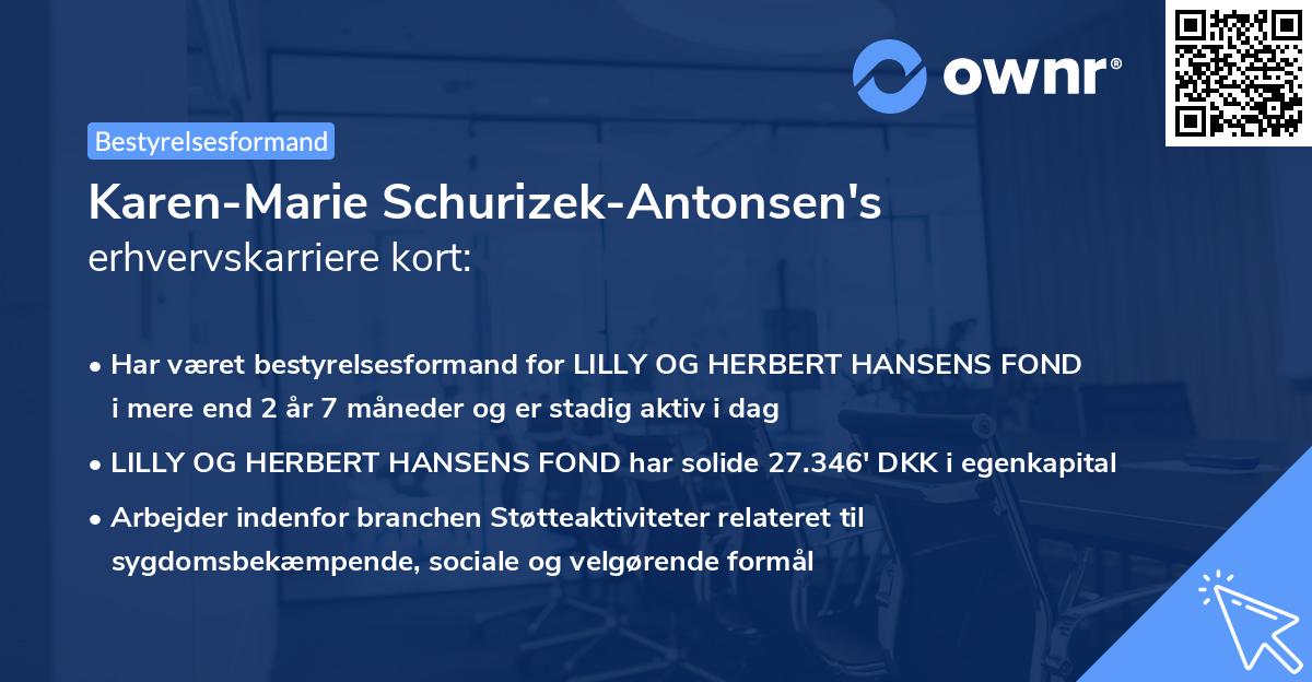 Karen-Marie Schurizek-Antonsen's erhvervskarriere kort