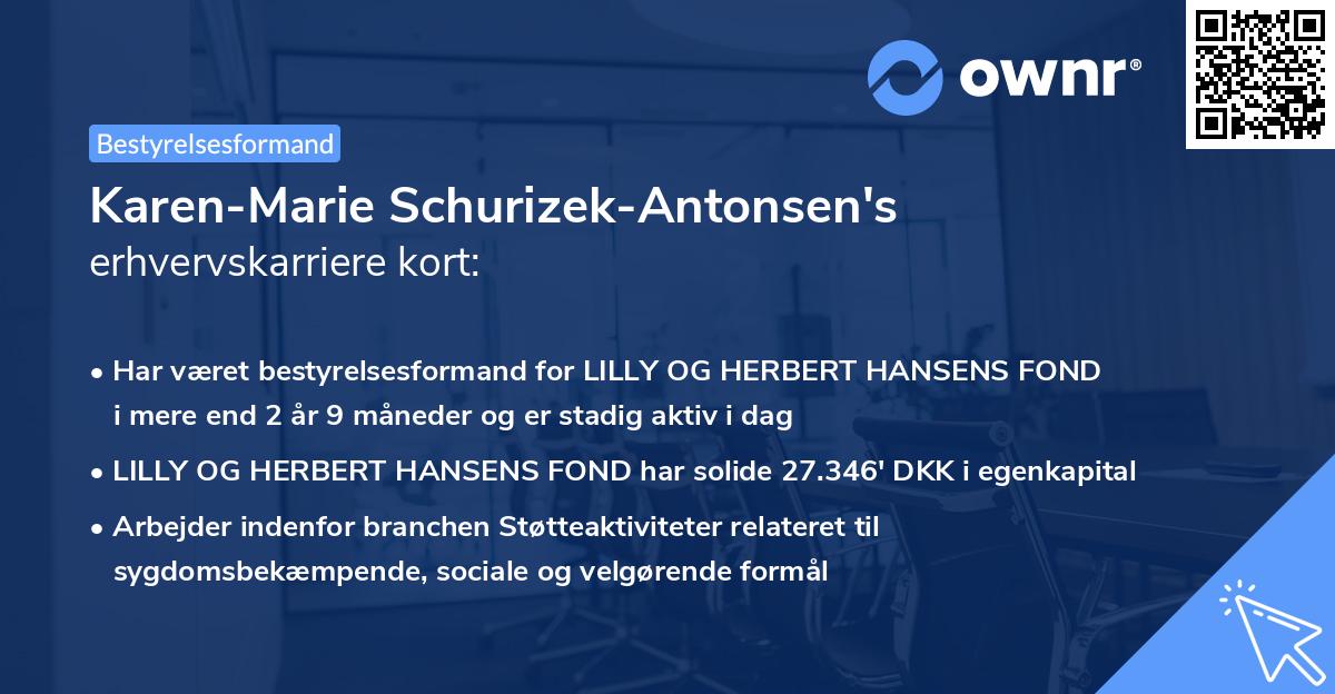 Karen-Marie Schurizek-Antonsen's erhvervskarriere kort