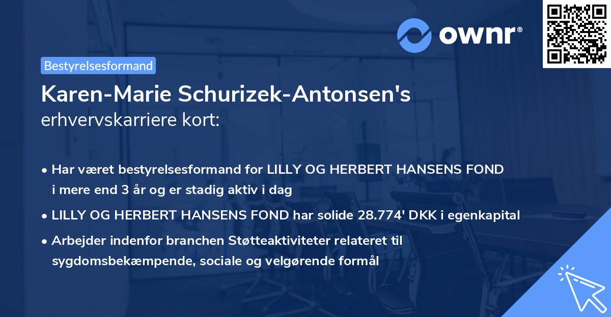 Karen-Marie Schurizek-Antonsen's erhvervskarriere kort