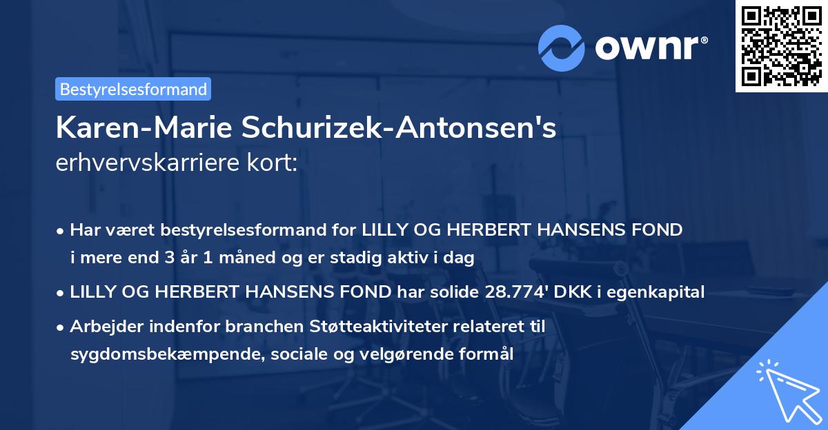 Karen-Marie Schurizek-Antonsen's erhvervskarriere kort
