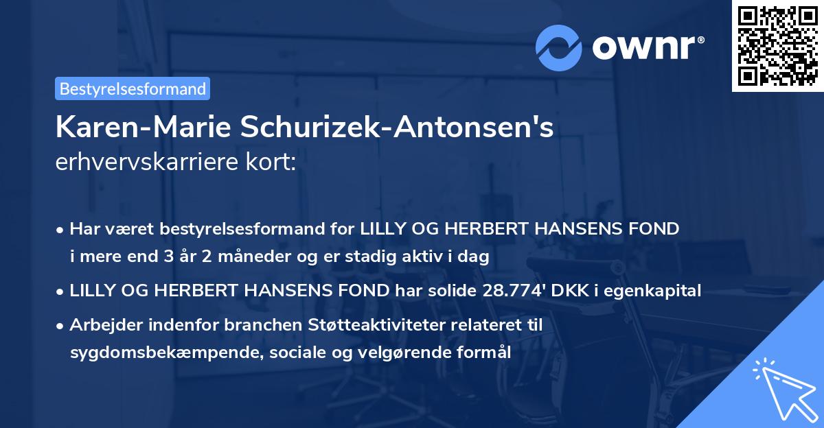 Karen-Marie Schurizek-Antonsen's erhvervskarriere kort