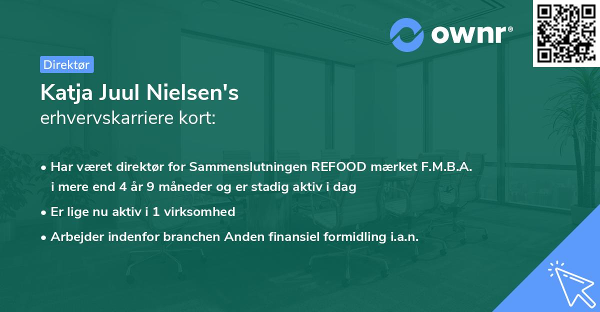 Katja Juul Nielsen's erhvervskarriere kort