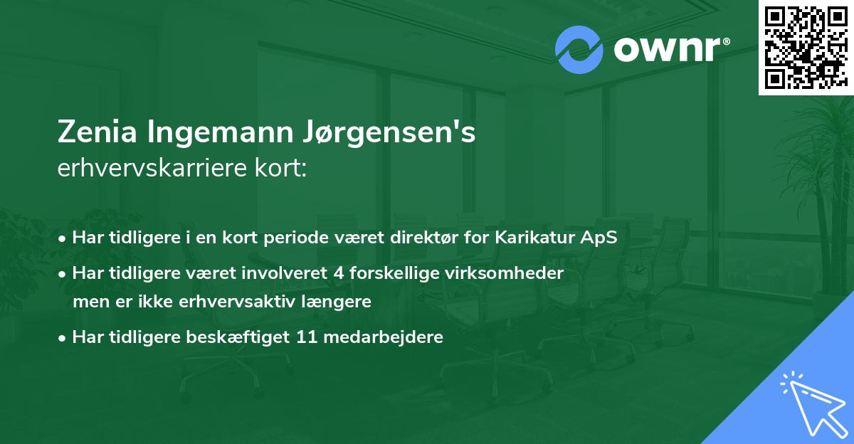 Zenia Ingemann Jørgensen's erhvervskarriere kort