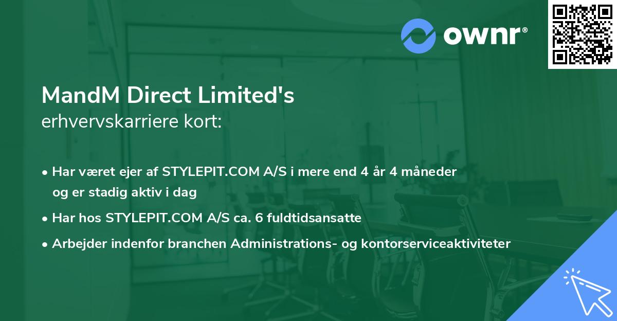 MandM Direct Limited's erhvervskarriere kort