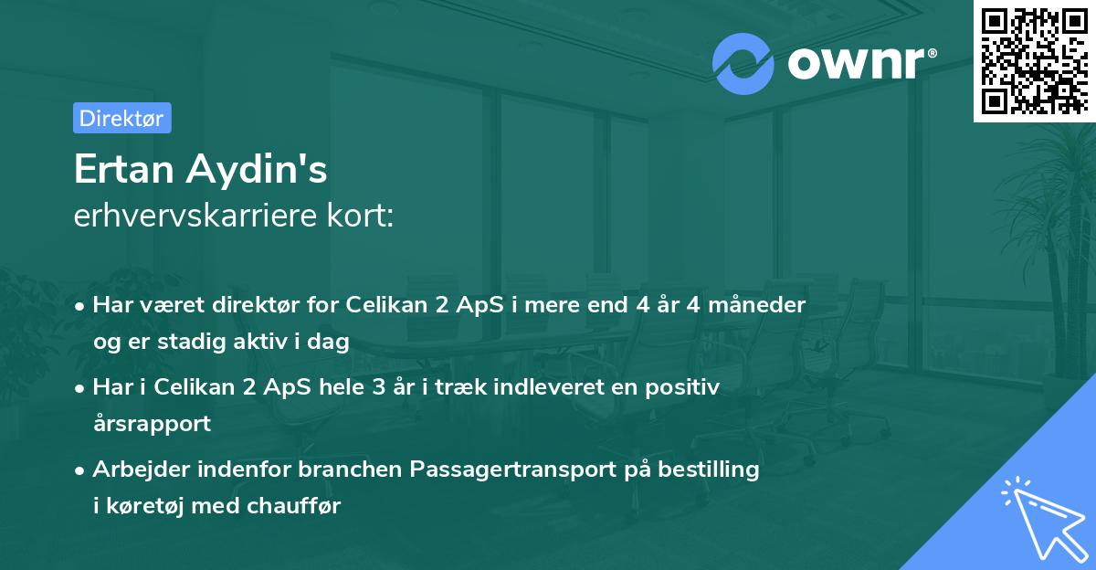 Ertan Aydin's erhvervskarriere kort