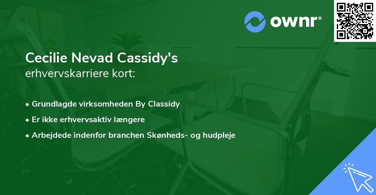 Cecilie Nevad Cassidy's erhvervskarriere kort