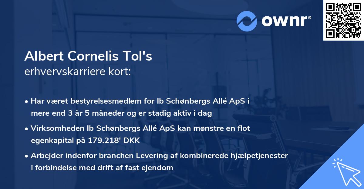 Albert Cornelis Tol's erhvervskarriere kort