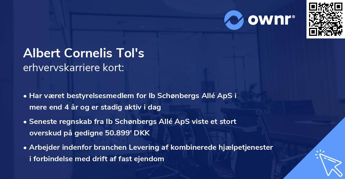 Albert Cornelis Tol's erhvervskarriere kort