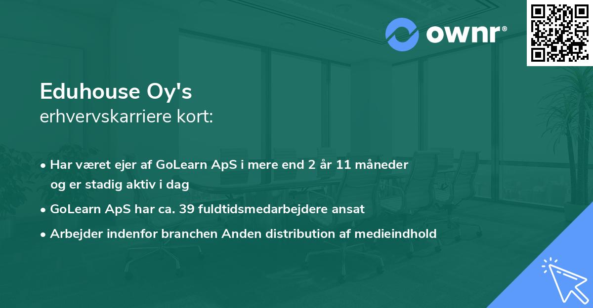 Eduhouse Oy's erhvervskarriere kort