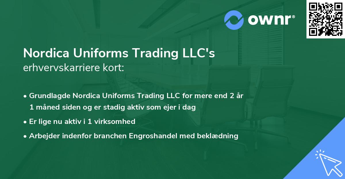 Nordica Uniforms Trading LLC's erhvervskarriere kort