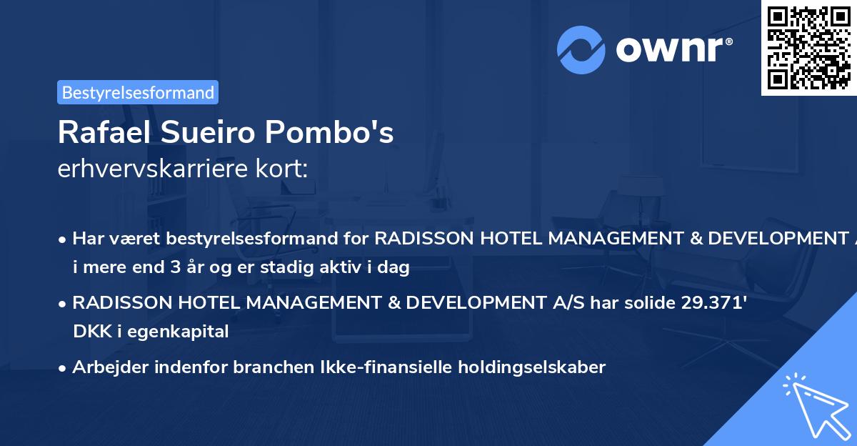 Rafael Sueiro Pombo's erhvervskarriere kort