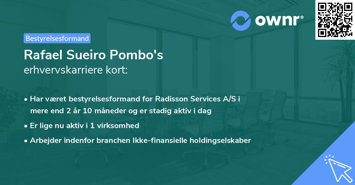 Rafael Sueiro Pombo's erhvervskarriere kort