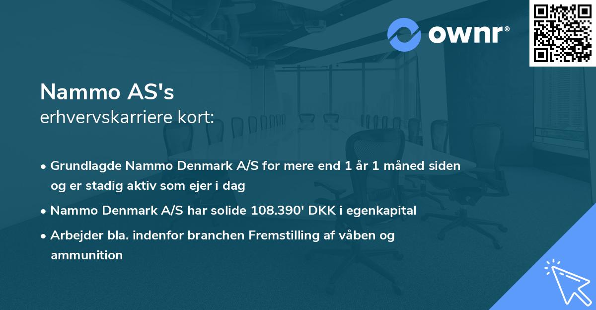 Nammo AS's erhvervskarriere kort