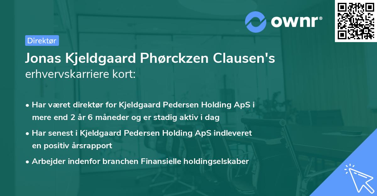 Jonas Kjeldgaard Phørckzen Clausen's erhvervskarriere kort
