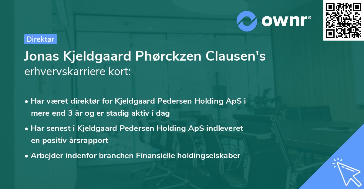 Jonas Kjeldgaard Phørckzen Clausen's erhvervskarriere kort