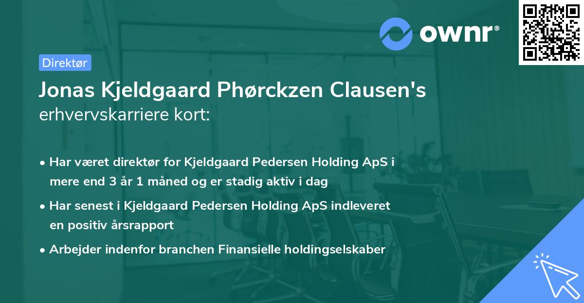 Jonas Kjeldgaard Phørckzen Clausen's erhvervskarriere kort