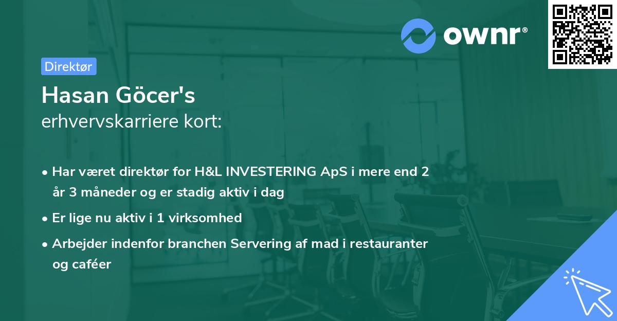 Hasan Göcer's erhvervskarriere kort