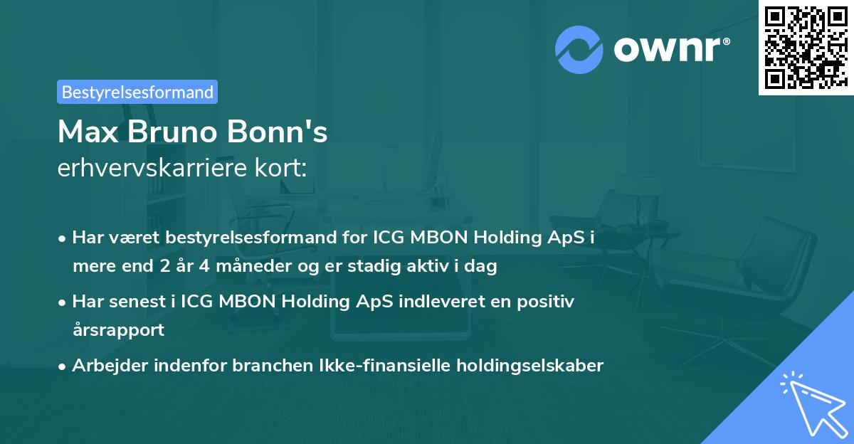 Max Bruno Bonn's erhvervskarriere kort