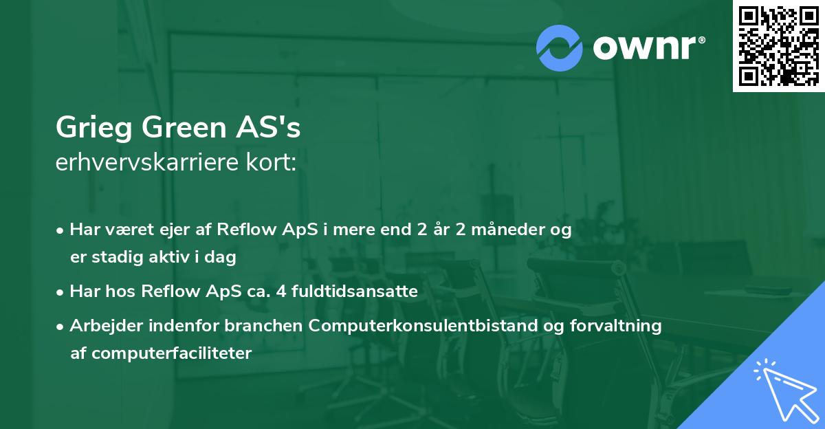 Grieg Green AS's erhvervskarriere kort