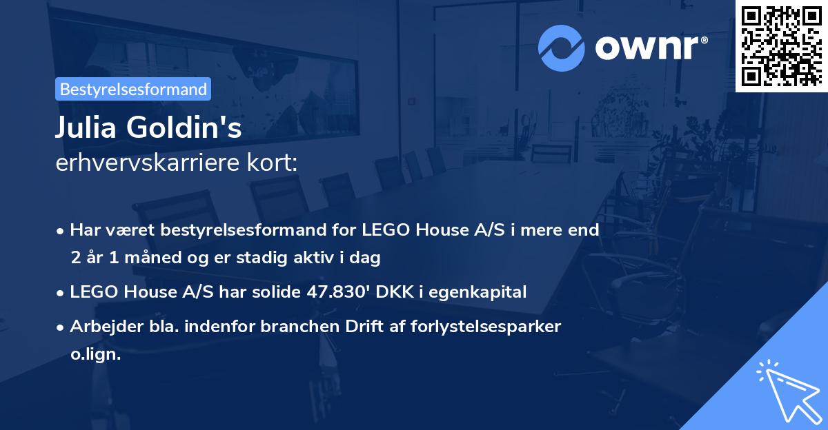 Julia Goldin's erhvervskarriere kort