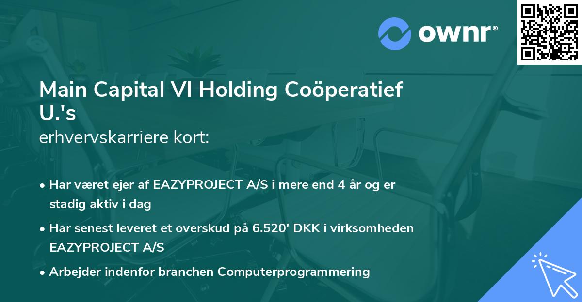 Main Capital VI Holding Coöperatief U.'s erhvervskarriere kort