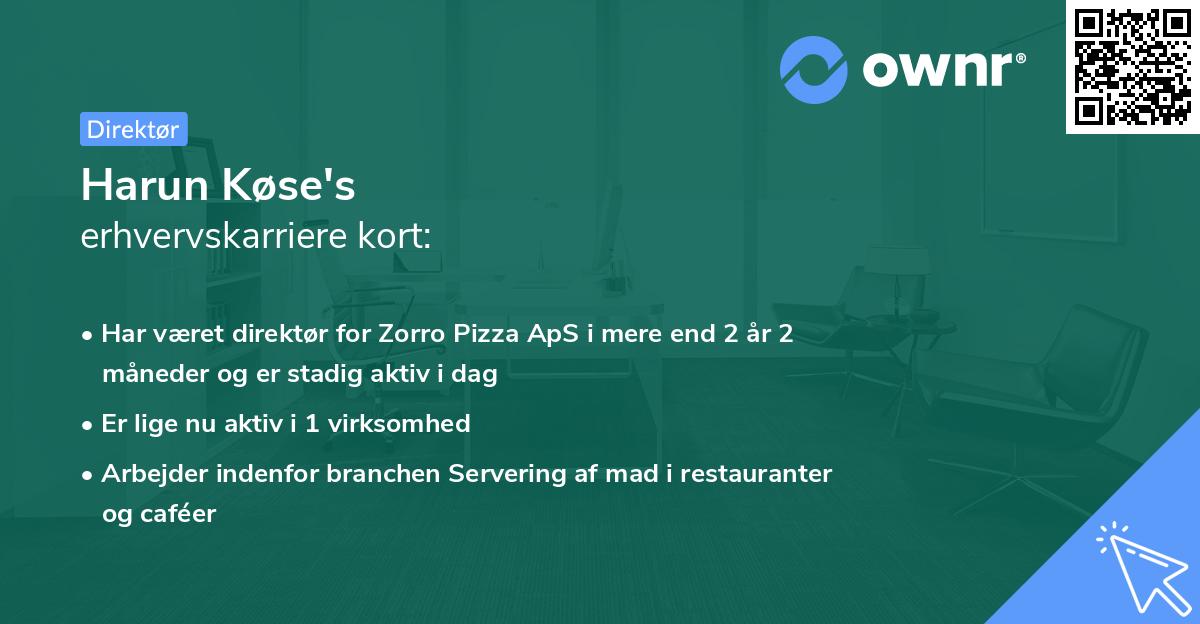 Harun Køse's erhvervskarriere kort