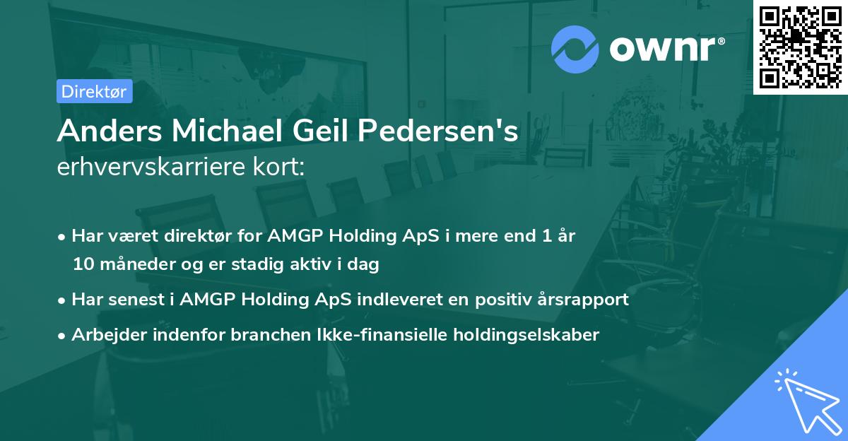 Anders Michael Geil Pedersen's erhvervskarriere kort