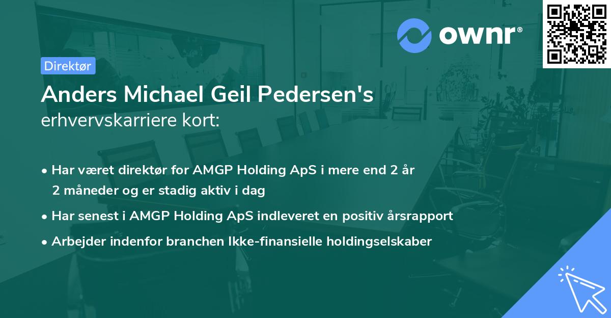 Anders Michael Geil Pedersen's erhvervskarriere kort