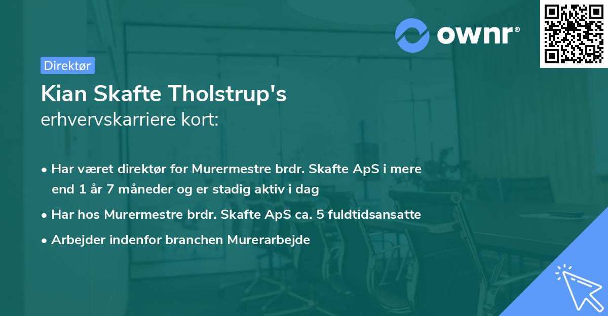 Kian Skafte Tholstrup's erhvervskarriere kort