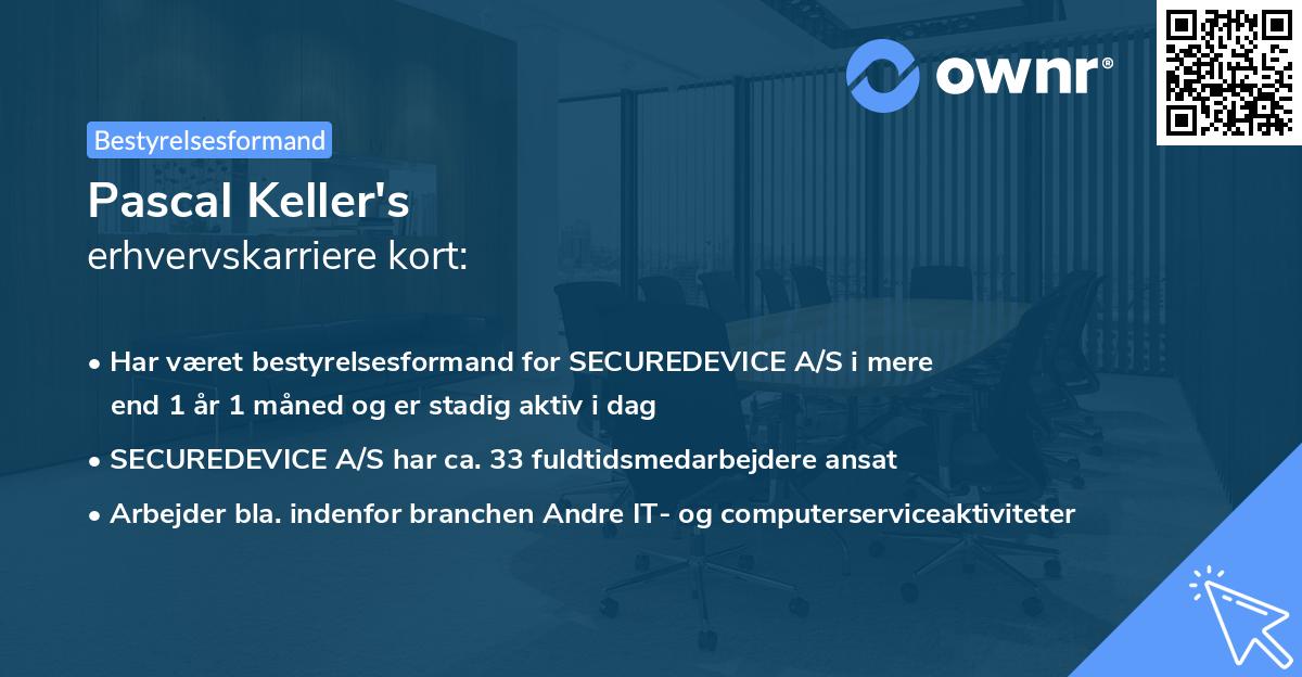 Pascal Keller's erhvervskarriere kort
