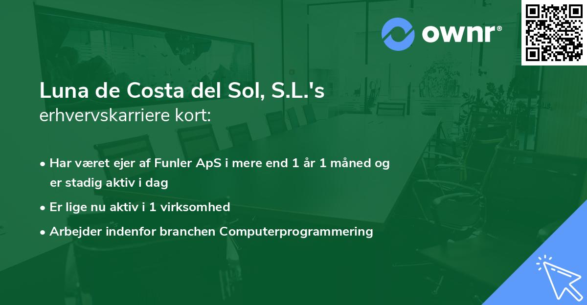 Luna de Costa del Sol, S.L.'s erhvervskarriere kort