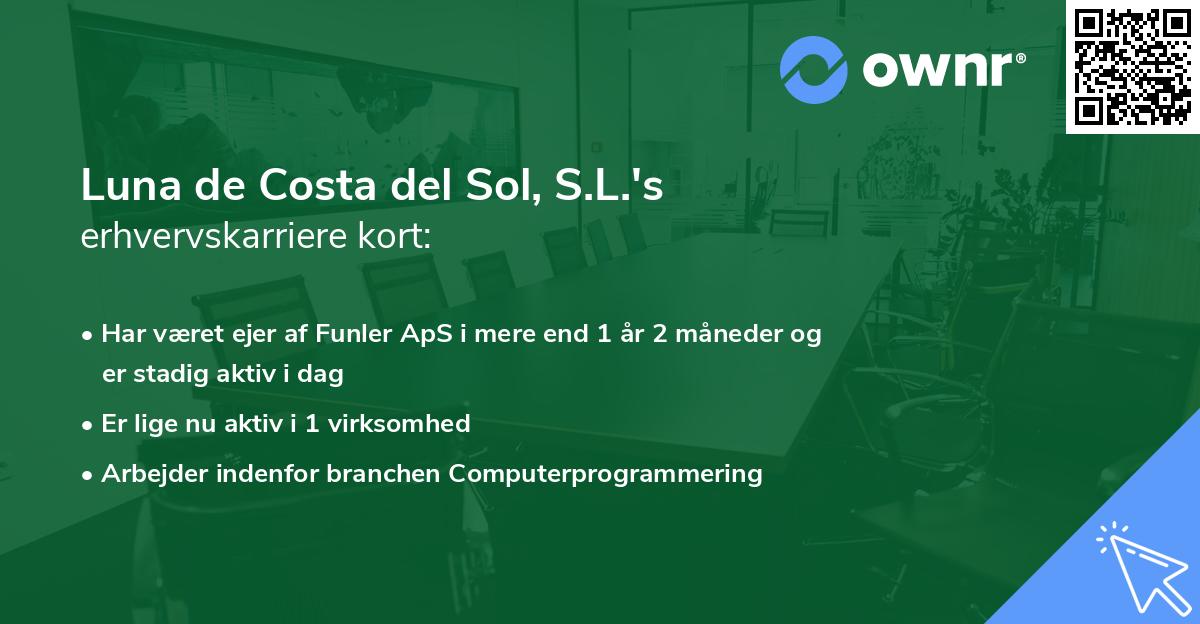 Luna de Costa del Sol, S.L.'s erhvervskarriere kort