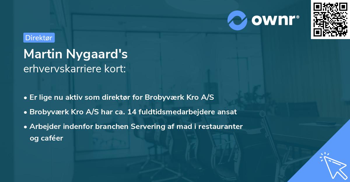 Martin Nygaard's erhvervskarriere kort